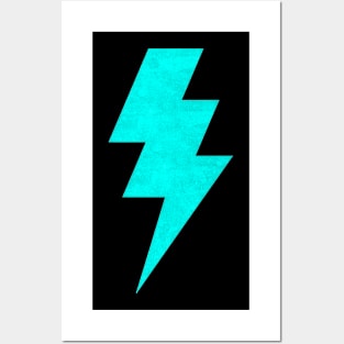 Lightning Bolt Teal Posters and Art